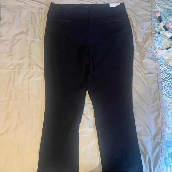 Lane Bryant Allie Straight Trouser Pant Women 16R Black Flat Front High Rise NEW - Picture 1 of 6